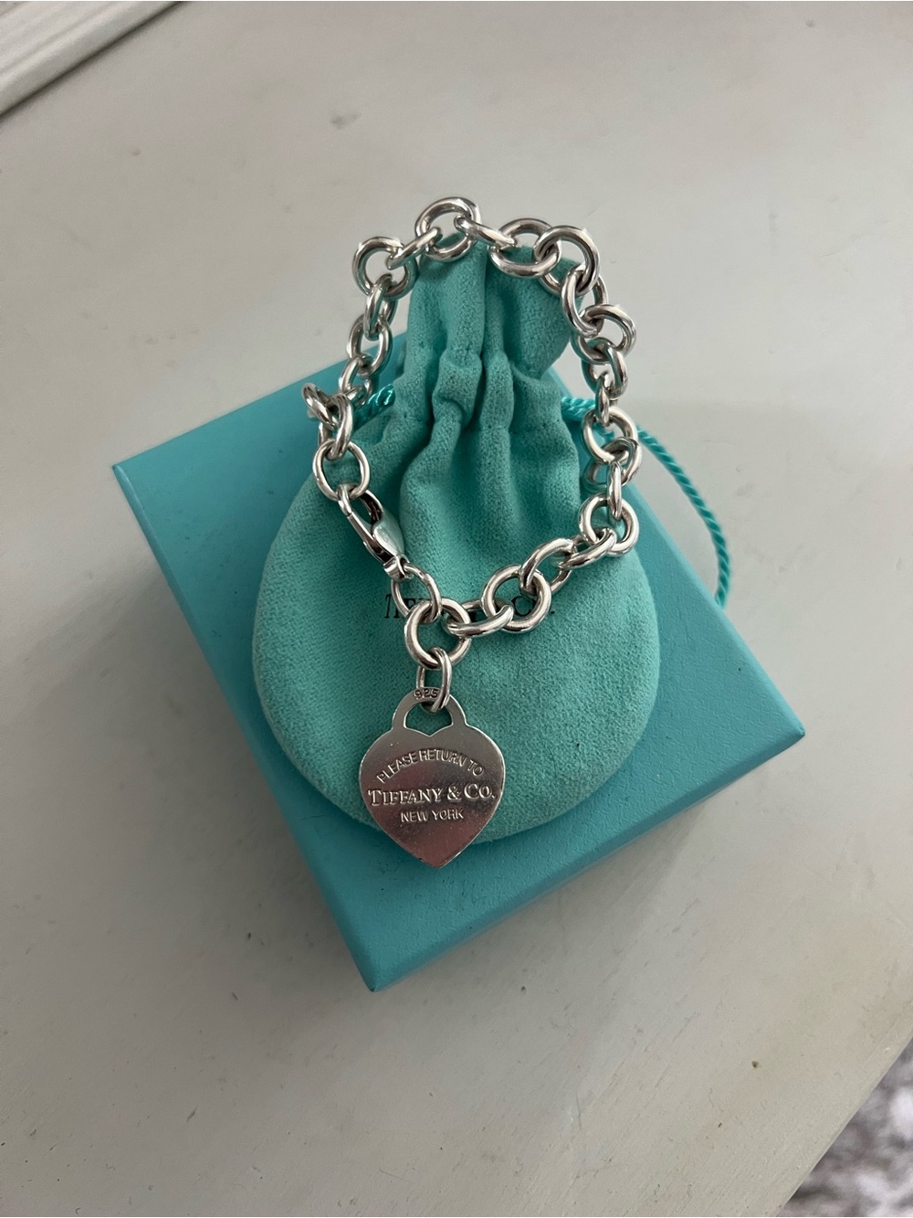 Tiffany & Co. Sterling Silver Heart Tag Bracelet